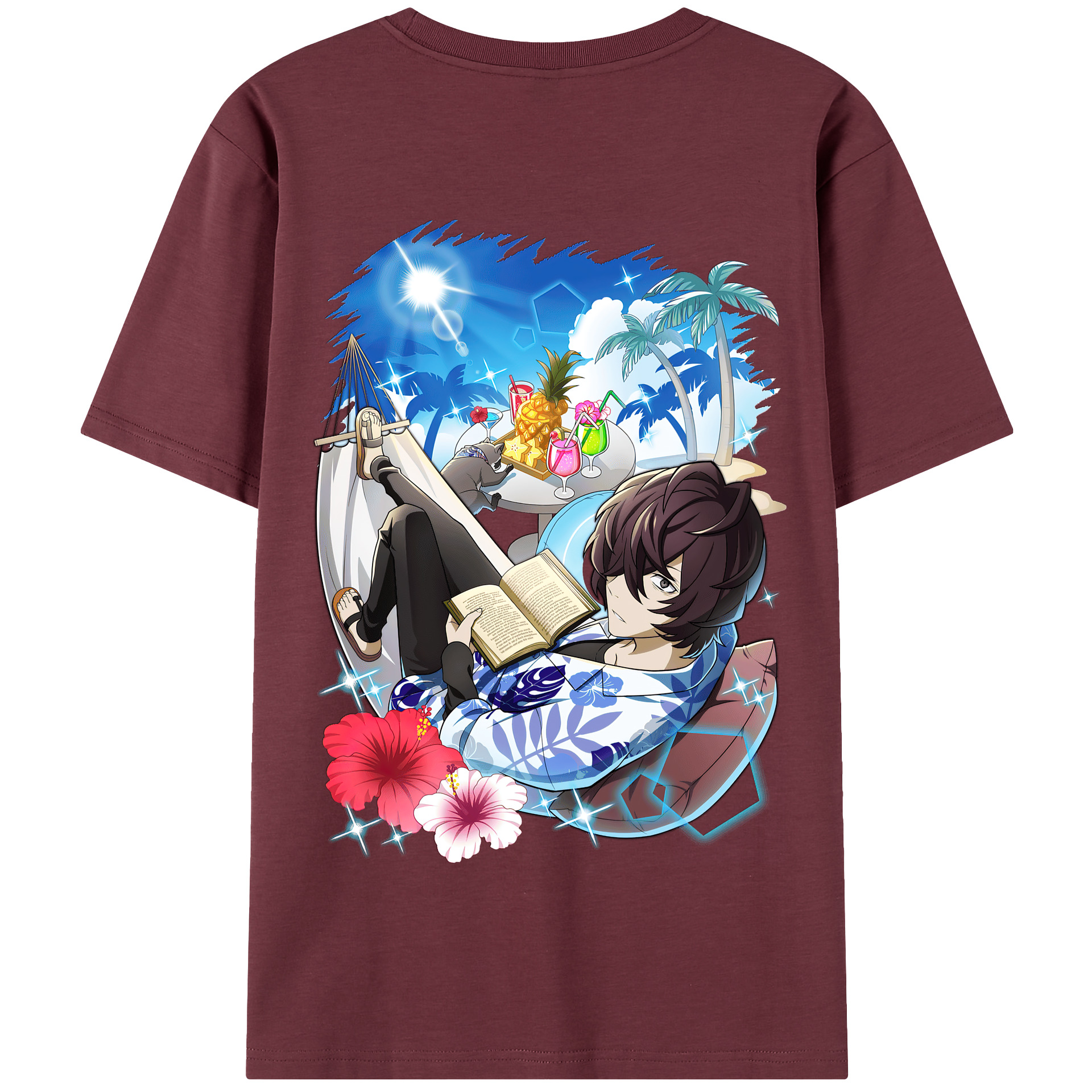 （画像用） 文豪ストレイドッグス Bungo Stray Dogs 綿100％半袖Tシャツ（背面プリント）